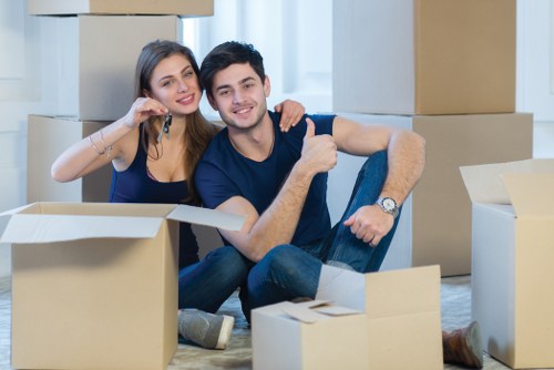 Removal team planning a house move in West Hampstead