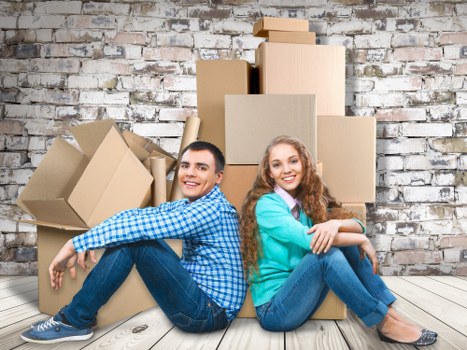 Residential move with moving truck in Westhampstead