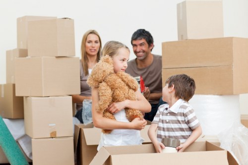Preparing furniture and boxes for a local move in Westhampstead